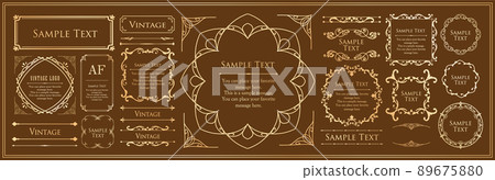 Fashionable frame. Design template. Gorgeous forehead set Fashionable frame. Design template. Gorgeous forehead set 89675880
