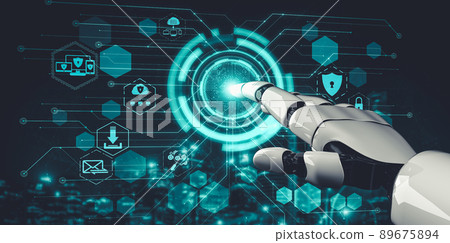 Future artificial intelligence and machine learning for AI droid robot or cyborg Future artificial intelligence and machine learning for AI droid robot or cyborg 89675894