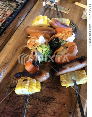 Barbecue skewers 89675913