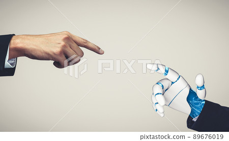 Future artificial intelligence and machine learning for AI droid robot or cyborg Future artificial intelligence and machine learning for AI droid robot or cyborg 89676019