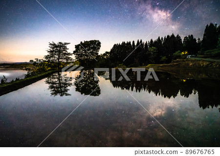 《新潟縣》銀河與星峠梯田 《新潟縣》銀河與星峠梯田 89676765