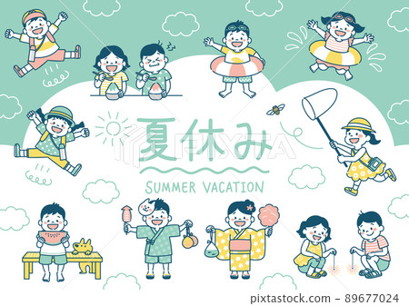 暑假兒童插畫集 89677024
