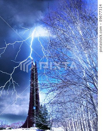 Lightning over the Centennial Memorial Tower Lightning over the Centennial Memorial Tower 89677314