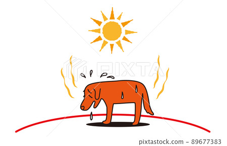 寵物中暑插圖狗 89677383