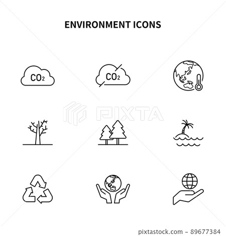 Simple Icon Set ｜ Environmental Issues / Eco / SDGs 89677384