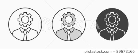 Business Intelligence icon. Black vector illustration isolated on white background. Business Intelligence icon. Black vector illustration isolated on white background. 89678166