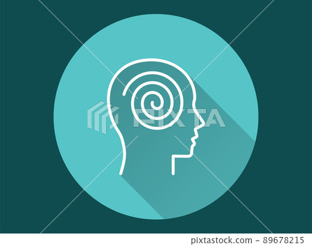 Bipolar disorder icon with long shadow for graphic and web design. Bipolar disorder icon with long shadow for graphic and web design. 89678215