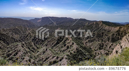 Mountain landscape in Vashlovani nature reserve Mountain landscape in Vashlovani nature reserve 89678776