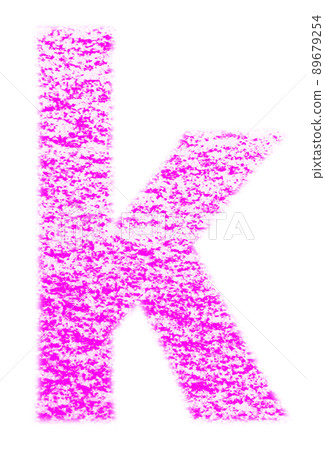 Alphabet drawn with crayon k lowercase pink... - Stock Illustration ...