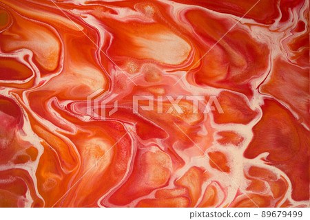 Marbled blue abstract background. Liquid marble pattern. 89679499