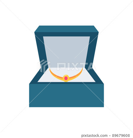 Jewelry Placed in Box Present Vector Illustration 89679608