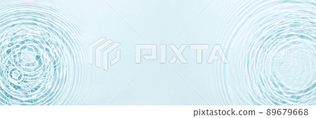 The texture of water on a blue background in bright sunlight. 89679668