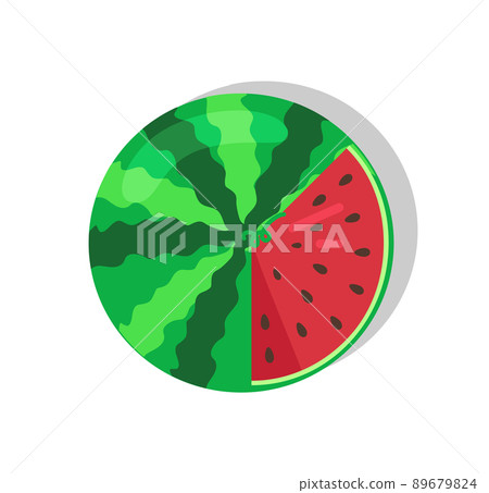 Watermelon with Seeds Sweet Vector Illustration Watermelon with Seeds Sweet Vector Illustration 89679824