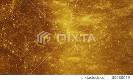 Golden glitters in water, abstract background. Golden glitters in water, abstract background. 89680079