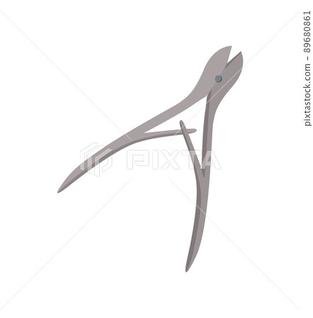 Steel Medical Pliers Color Vector Illustration 89680861