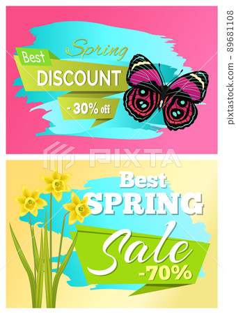 Spring Best Discount 30 Off Sale Set of Posters Spring Best Discount 30 Off Sale Set of Posters 89681108