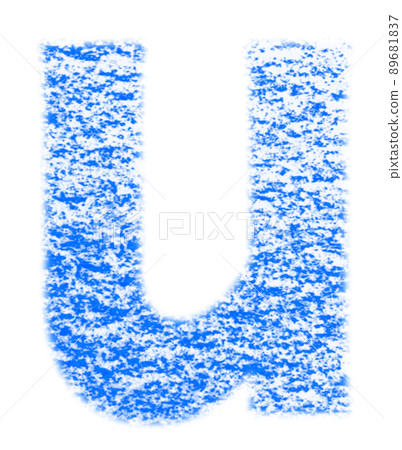 Alphabet drawn with crayon u Lowercase blue Background white With high resolution pass Other colors available Alphabet drawn with crayon u Lowercase blue Background white With high resolution pass Other colors available 89681837