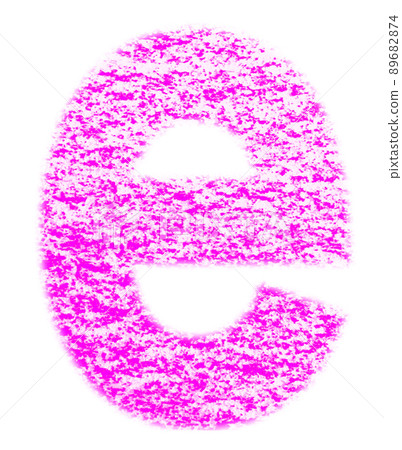 Alphabet drawn with crayon e lowercase pink background white with high resolution pass Other colors available 89682874