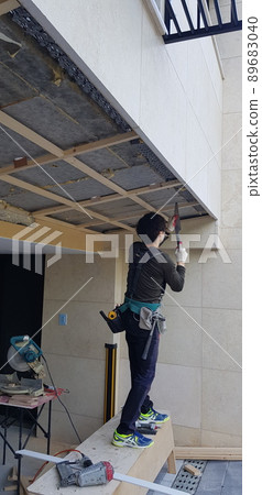 Construction site, carpenter, carpentry, wall, pitti, worker Construction site, carpenter, carpentry, wall, pitti, worker 89683040