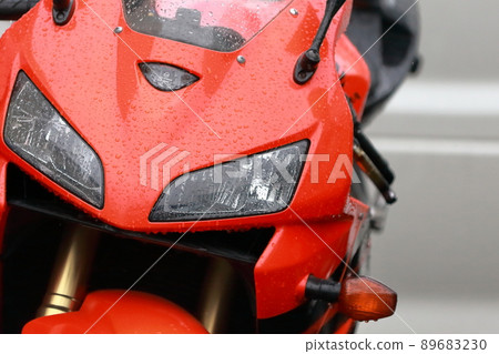 Parked motorcycle Parked motorcycle 89683230