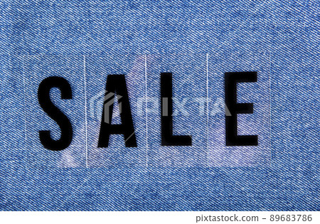 image of sale text jeans background  89683786