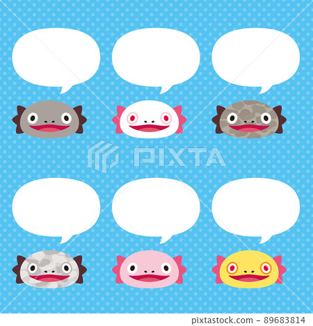 Axolotl balloon 6 color set Axolotl balloon 6 color set 89683814