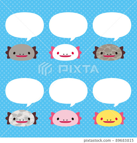 Axolotl balloon 6 color set Axolotl balloon 6 color set 89683815