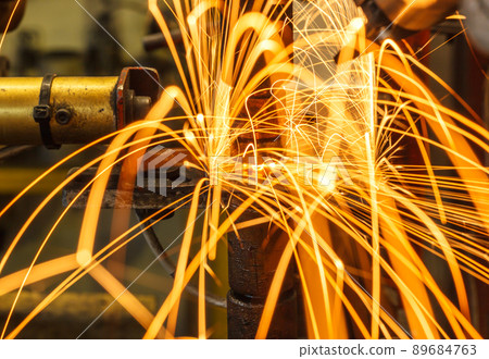 Industrial welding robot automotive in factory Industrial welding robot automotive in factory 89684763