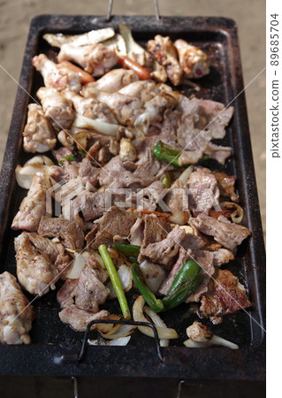 Barbecue grilled meat vertical Barbecue grilled meat vertical 89685704