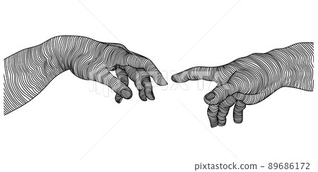 Hand on a white background. 89686172