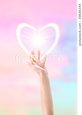 Female hand healing image Female hand healing image 89686344