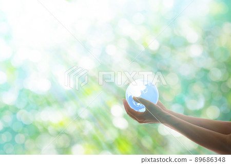 Female hand healing image 89686348