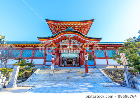 山口縣防府市春天的防府天滿宮 89686764