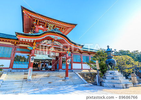 山口縣防府市春天的防府天滿宮 山口縣防府市春天的防府天滿宮 89686766