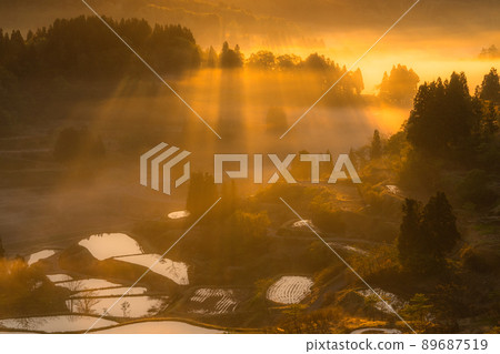 《Niigata Prefecture》 Hoshitoge Rice Terraces / Original scenery of Japan 《Niigata Prefecture》 Hoshitoge Rice Terraces / Original scenery of Japan 89687519