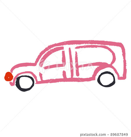 Icon in hand draw style. Drawing with wax crayons, children's creativity 89687849