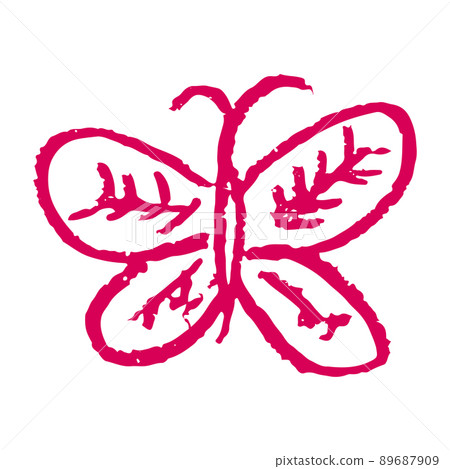 Icon in hand draw style. Drawing with wax crayons, children's creativity Icon in hand draw style. Drawing with wax crayons, children's creativity 89687909