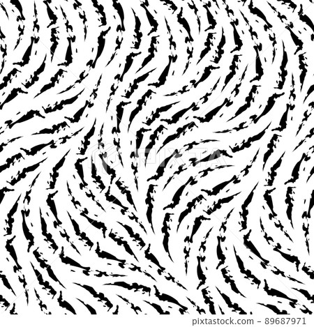 Stock seamless vector pattern of torn black stripes.Black and white seamless zebra pattern.Texture from torn black stripes isolated on white background. Stock seamless vector pattern of torn black stripes.Black and white seamless zebra pattern.Texture from torn black stripes isolated on white background. 89687971
