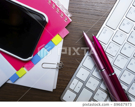 Business image of notebooks, computers, documents, smartphones (female) Business image of notebooks, computers, documents, smartphones (female) 89687973