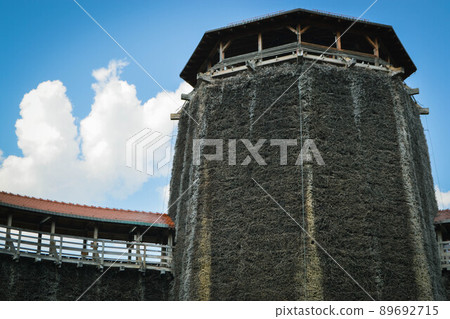 Graduation tower, great inhalatorium in the resort near Krakow. It is made of wood and sloe branches to increase the salt concentration in brine. High quality photo Graduation tower, great inhalatorium in the resort near Krakow. It is made of wood and sloe branches to increase the salt concentration in brine. High quality photo 89692715