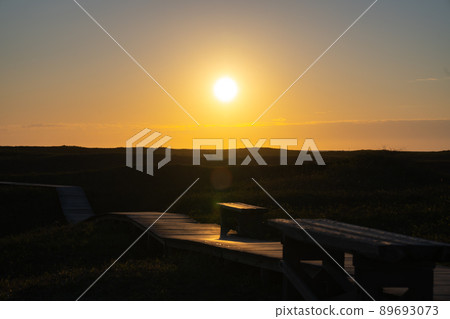 Sunset at Hamanasu no Oka Park 89693073
