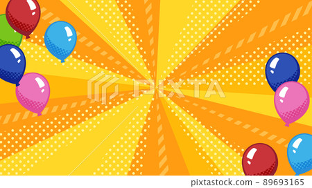 American comic style_concentrated line and balloon frame_16: 9 89693165