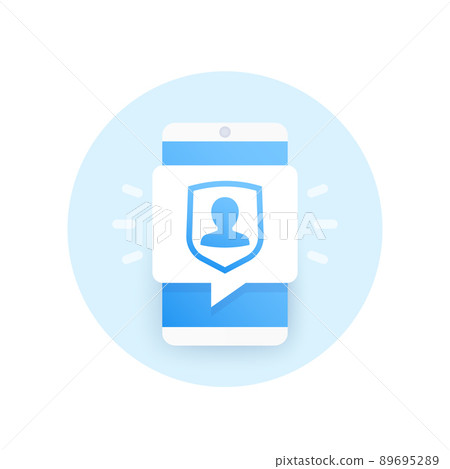 user privacy and mobile security vector icon user privacy and mobile security vector icon 89695289