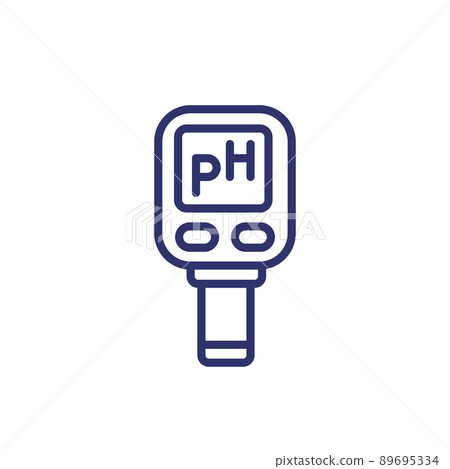 ph meter line icon on white ph meter line icon on white 89695334
