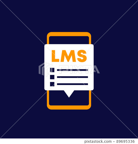 LMS vector icon, Learning Management System 89695336