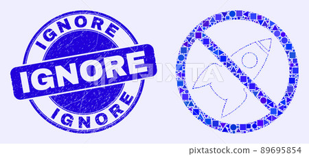 Blue Grunge Ignore Seal and Stop Space Rocket Mosaic Blue Grunge Ignore Seal and Stop Space Rocket Mosaic 89695854