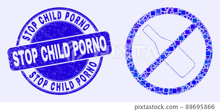 Blue Distress Stop Child Porno Stamp Seal and Stop Drinking Mosaic Blue Distress Stop Child Porno Stamp Seal and Stop Drinking Mosaic 89695866