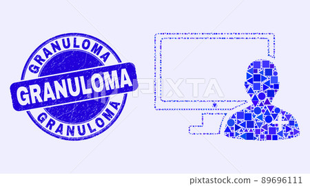Blue Distress Granuloma Seal and Online Doctor Mosaic 89696111