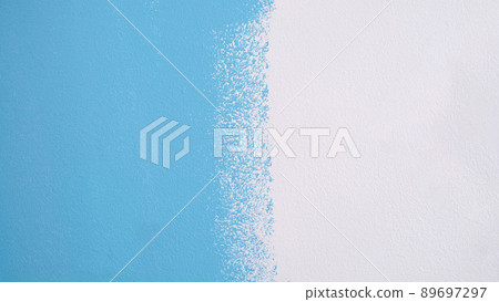 Home renovation and wall painting white and blue 89697297
