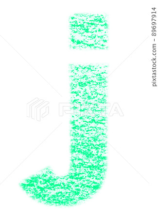 Alphabet drawn with crayon j lowercase blue green background white with high resolution path Other colors available Alphabet drawn with crayon j lowercase blue green background white with high resolution path Other colors available 89697914
